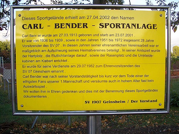 Carl-Bender-Sportanlage - Trebur-Geinsheim