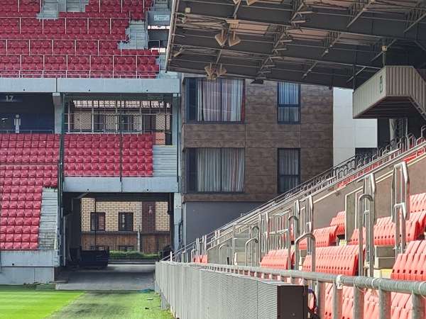 Blick aufs Stadion Hotel