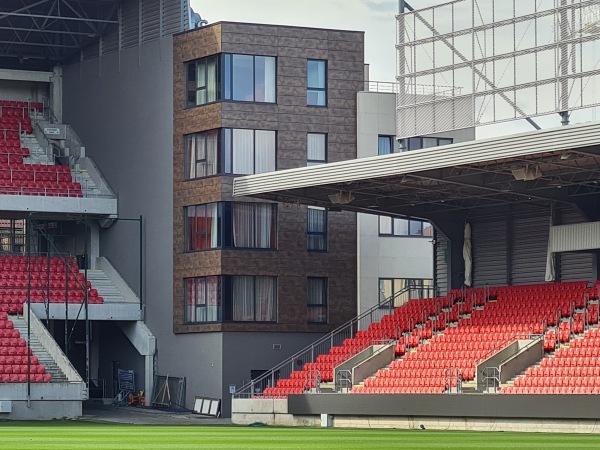 Blick aufs Stadion Hotel