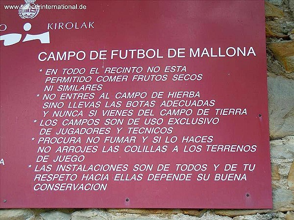 Estadio Mallona - Bilbao (Bilbo), PV
