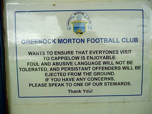 Cappielow Park - Greenock, Renfrewshire