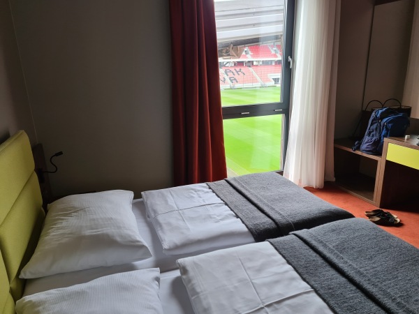 Blick aus dem Stadion Hotel