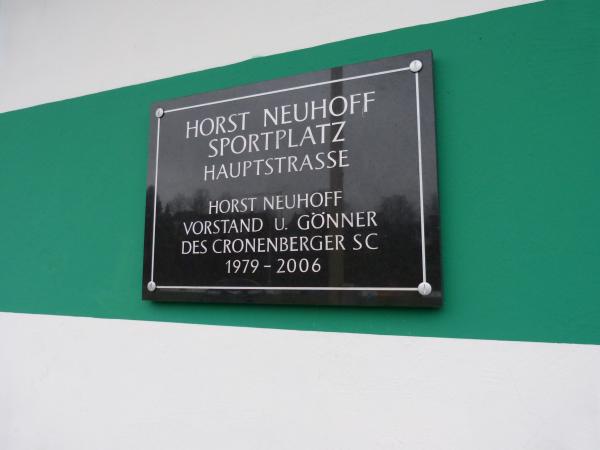 Horst-Neuhoff-Sportplatz - Wuppertal-Cronenberg