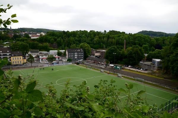 Blick von der Kleingartenanlage auf dem ehemaligen Steinbruchsgelände