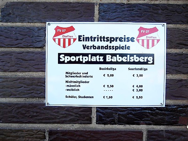 Sportplatz Babelsberg - Dillingen/Saar-Diefflen