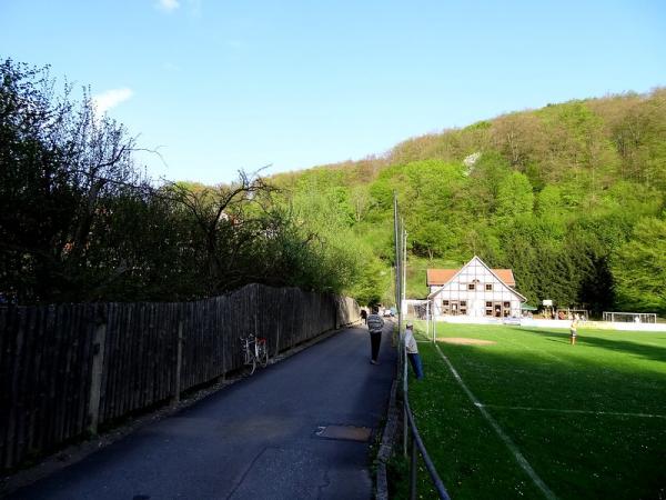 Jedes Gebäude in Stolberg/ Harz wurde im Fachwerkstil errichtet - auch das Sportlerheim