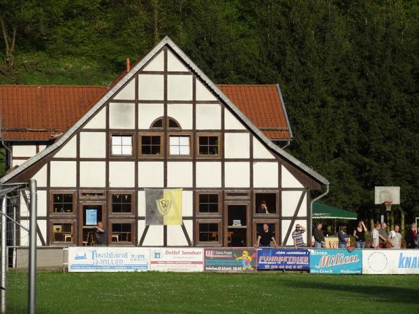 Jedes Gebäude in Stolberg/ Harz wurde im Fachwerkstil errichtet - auch das Sportlerheim